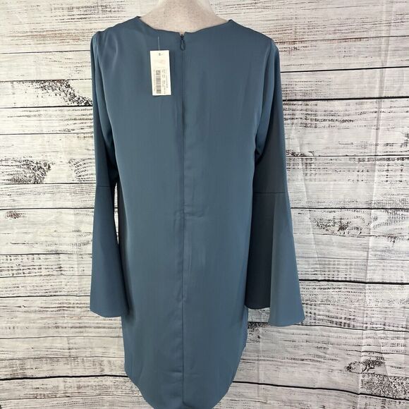 Sugar Lips Dress size Medium Shimmery Gray Knee Straight Boho Wedding Church - Picture 11 of 12